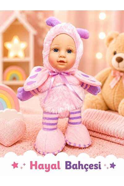HAYALBAHÇESİ Kelebek Kıyafetli Bebek Peluş 25cm