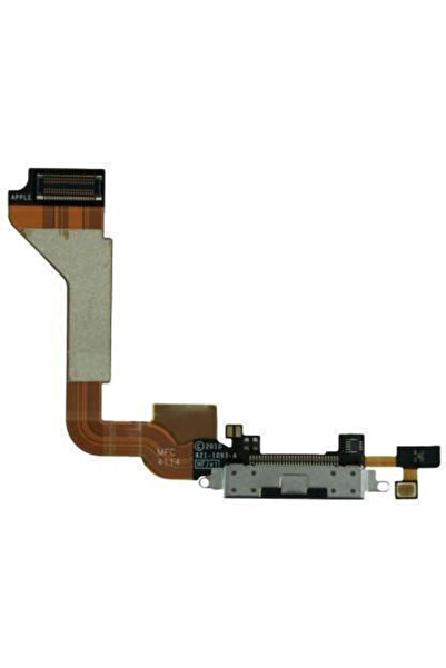 Apple Iphone 4 Καλώδιο Flex Φόρτισης με Συνδετήρα Μαύρο Γνήσιο