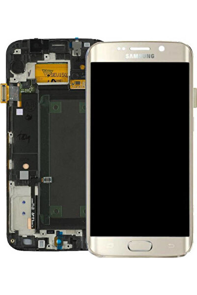 Samsung Οθόνη με μηχανισμό αφής και πλαίσιο για Galaxy S6 Edge (Χρυσό) Κωδικό...