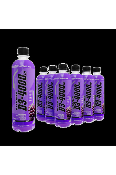 VİTALİX Vitamin D3 - 4000 Vitamin Water, Zero Sugar - Grape - Functional Drink