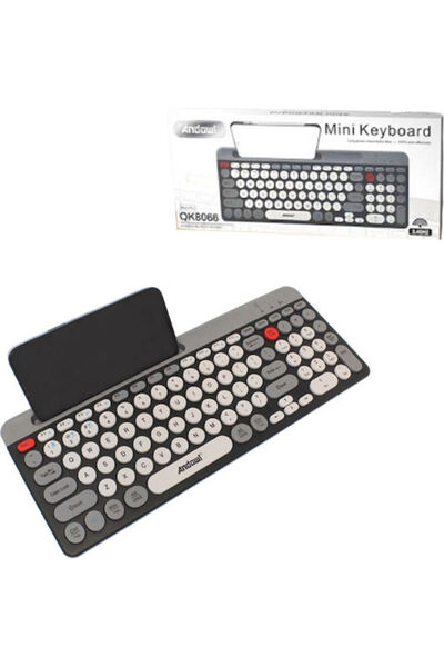 Andowl QK8066 Ασύρματο πληκτρολόγιο Bluetooth για Tablet, Αγγλικό (US), Συμβα...