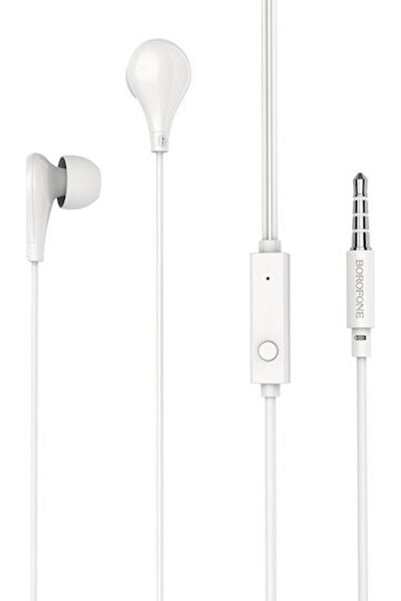 Borofone BM24 Milo Ενδοωτικά Handsfree με βύσμα 3.5mm Λευκό