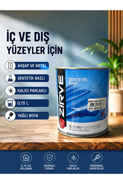 AHŞAP&METAL İÇ VE DIŞ YÜZEY İÇİN SENTETİK YAĞLI BOYA PARLAK GÖRÜNÜM 0.75L