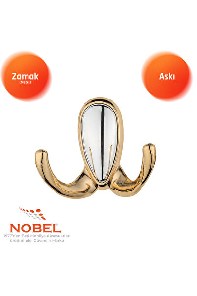 Nobel Aris Askı, Metal Vestiyer Askısı, 51 Gr, Dolap ve Duvar Askılığı, Altin...