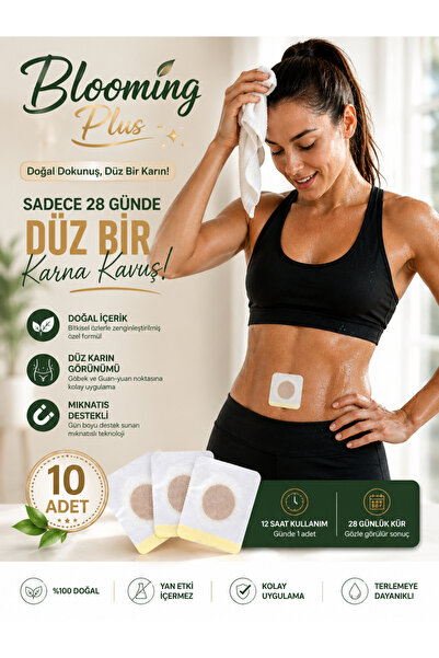 Blooming Plus Göbek Bandı 10 Adet Doğal İçerikli Karın Bakım Detoks Bandı