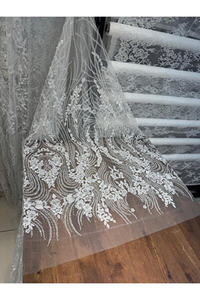 Metroteks Tekstil Premium Kalite Pul ve Taş İşlemeli Gelinlik, Nişanlık Ve Ab...