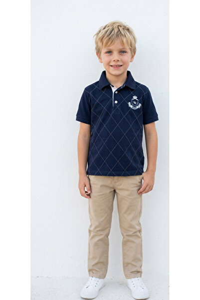 MARK&MARK Boy's Polo Collar Pique T-Shirt