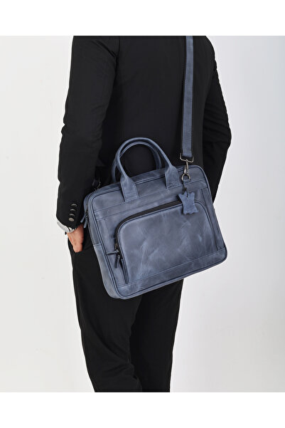 Erzeno 100% Genuine Crazy Leather Handcrafted Vintage Computer and Briefcase ...