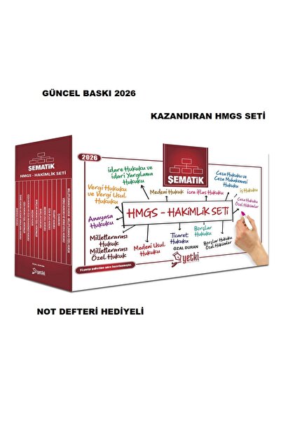 Yetki Yayıncılık YETKİ HMGS ŞEMATİK SET 2026 (NOT DEFTERİ HEDİYELİ)
