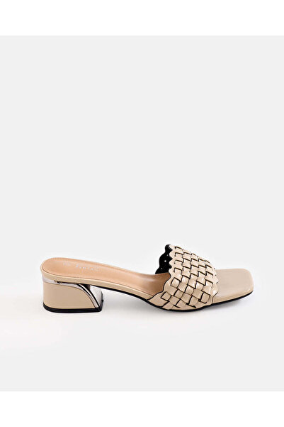 REDTAG Women Beige Woven Block Heel Sandals