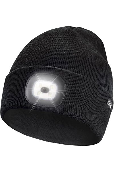 Arabest Unisex LED Lighted Beanie,USB Rechargeable,Warm Winter Cap,3 Brightne...