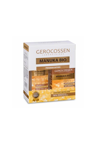 GEROCOSSEN Set Cadou Manuka Bio Crema Antirid 65+ 50ml + Apa Micelara 3in1 300ml