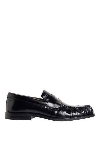 Calvin Klein Siyah Erkek Klasik Ayakkabı ESS RUBBER LOAFER WR POL LTH