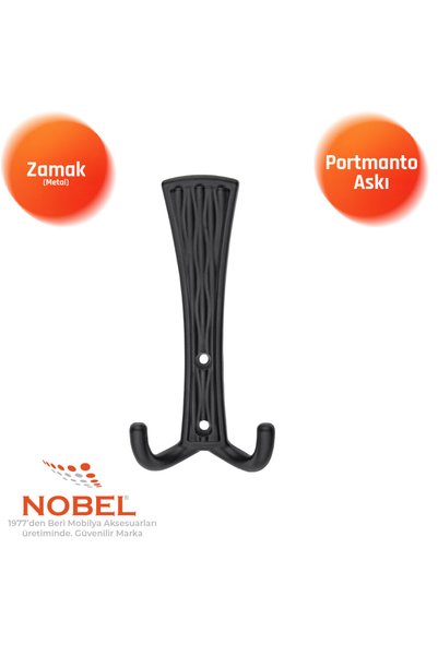 Nobel Emet Portmanto Askısı, Metal Vestiyer Askısı, 50 Gr, Dolap ve Duvar Ask...