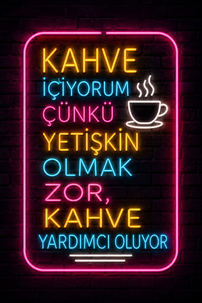 Lucena Pictură murală maro neon, cu text în stil espiritual, tablou decorativ...