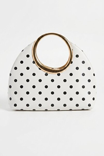 I Love Shoes Hovra White Polka Dot Women's Handbag