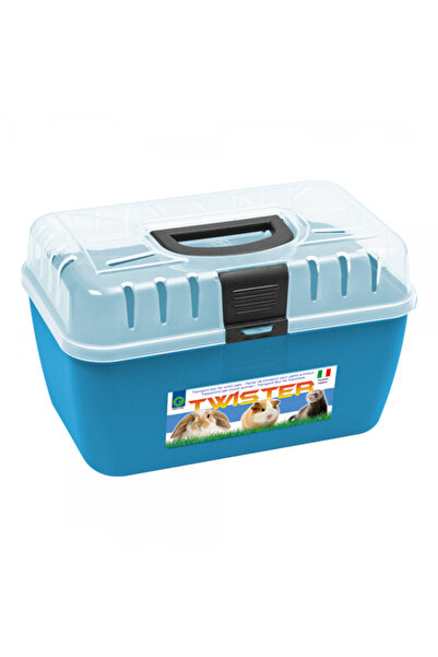 Georplast Twister Small Pet Transport Box – Blue Ventilated Travel Carrier fo...