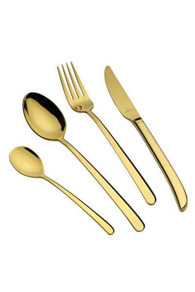 Arshia 95-Piece Gold Cutlery Set – Premium 18/10 Stainless Steel Flatware | E...