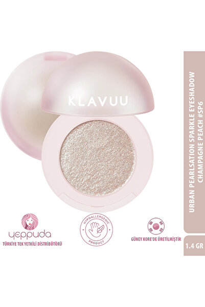 Klavuu Urban Pearlsation Sparkle Eyeshadow # 6 Champagne Peach - Eyeshadow wi...