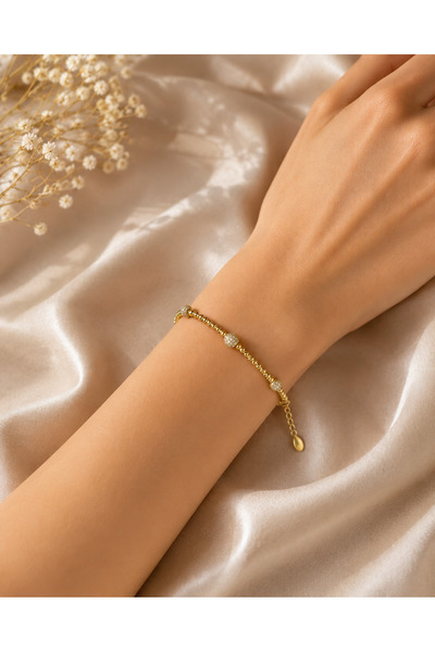 Belasso Xuping Gold Color Dorica Detailed Women's Bracelet