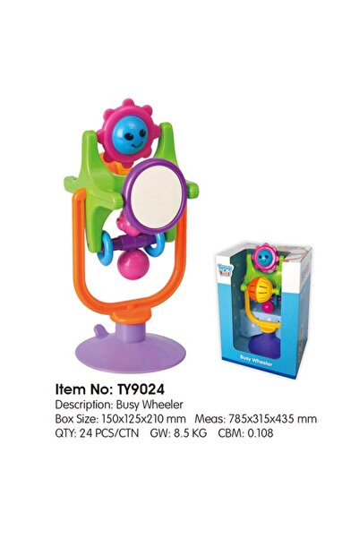 Tanny Kids عجلة نشاط دوارة ومتذبذبة للأطفال مع خاصية الخشخشة الممتعة