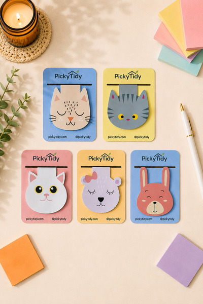 PickyTidy Özel Manyetik Kitap Ayracı Sevimli Hayvanlar 5’li set