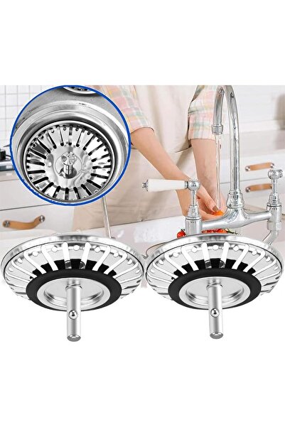 HXD Zoomlion 2 Pack Kitchen Sink Plug Strainer – Stainless Steel Sink Drain F...