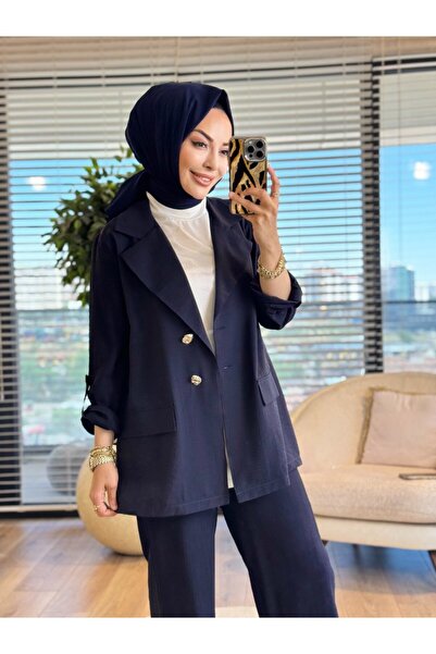 ALANURMODA 20778 Yakamoz Suit Navy Blue