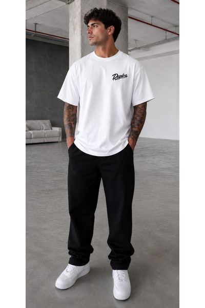 Duples Printed Unisex 0Versize Combed Cotton Short Sleeve T-Shirt