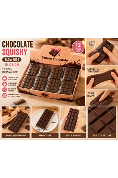 DBR ® Jucărie Squishy Ciocolata interactivă pentru copii, Squishy Chocolate g...
