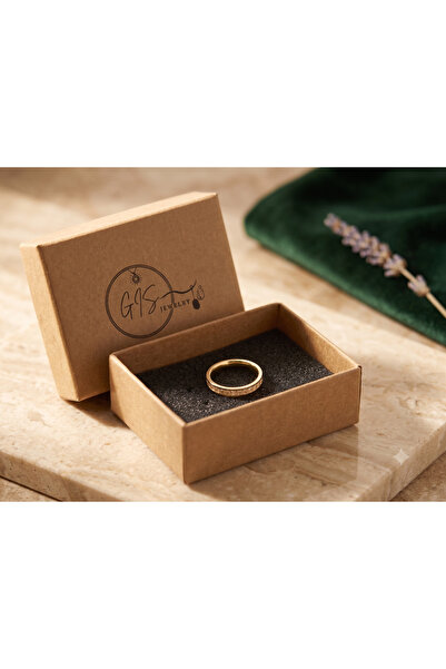 GİS JEWELRY خاتم نسائي من الفولاذ مرصع بحجر الزركون