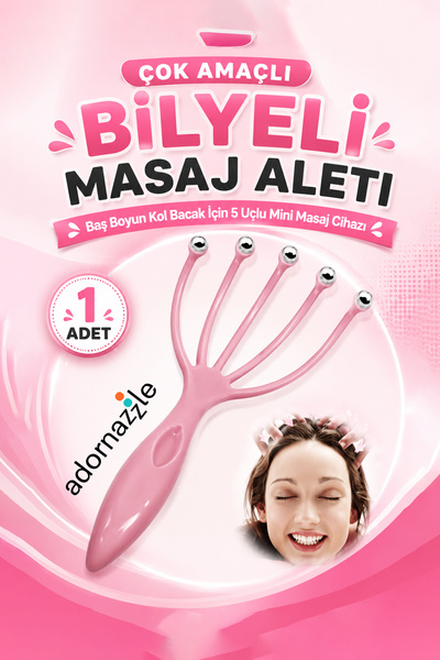 adornazzle Çok Amaçlı Bilyeli Masaj Aleti, Ergonomik Kafa ve Vücut Masaj Alet...