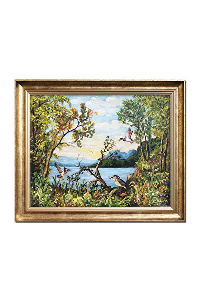 artnova Ръчно рисувана живописна картина с природна сцена, "В хармония ", 60x...