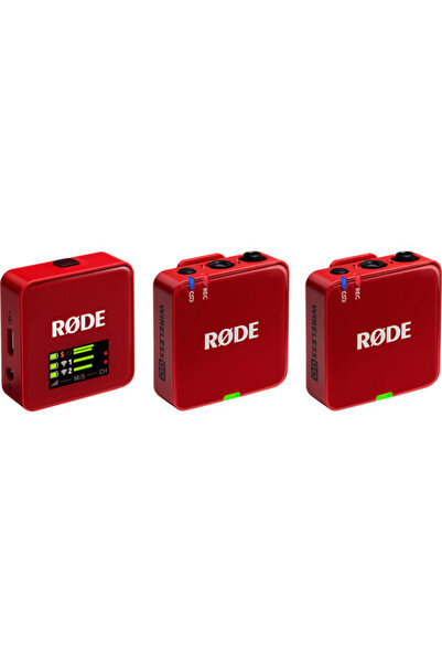 Rode Wireless Go (Gen 3) 2 Kişilik Kablosuz Yaka Mikrofonu RED