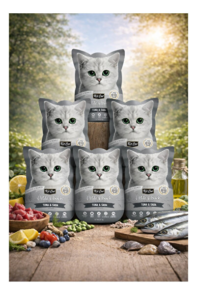 Kit Cat بيتيت بوتش تونة وسمك سابا طعام رطب متكامل ومتوازن للقطط 70 جرام (طقم ...