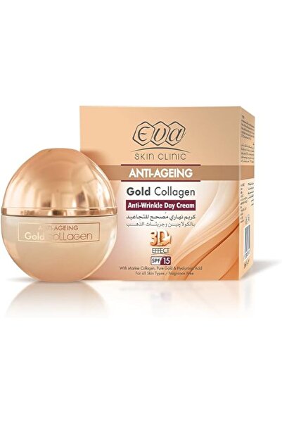 EVA Anti-Aging Day Cream with Golden Collagen for Wrinkles, 3D Effect, 50 ml