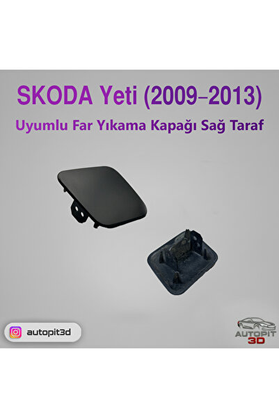 AutoPit 3D SKODA Yeti (2009–2013) Uyumlu Sağ Far Yıkama Kapağı