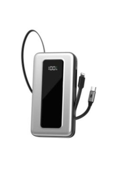 Universal S-link IP-G20M 20000mAh PD65W Makaralı Siyah LCD Taşınabilir Pil Şarj Cihazı Powerbank