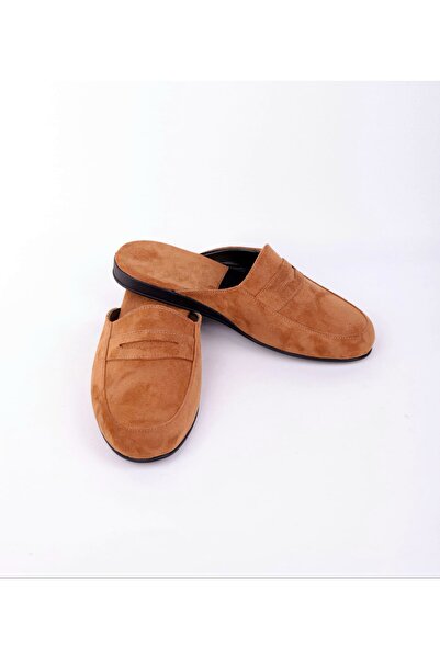 DEPASSE Men's Suede Slippers Tan Home Office Guest Dowry Groom