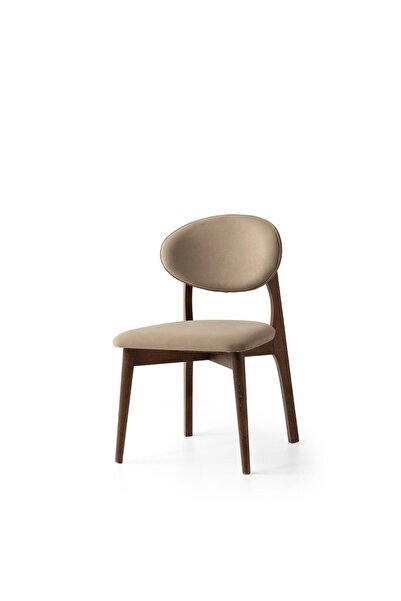 GENART HOME LOTUS YEMEK & MUTFAK MASASI SANDALYESİ 2 Lİ CEVİZ RENGİ