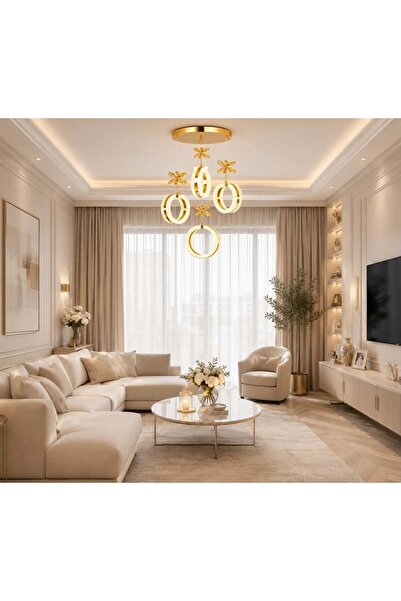 OSC HOME modern kumandalı led avize 3 ayrı ışık sarkıt