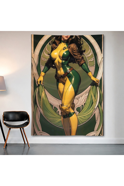 Geek Cultcha Rogue (X-Men) Wall Cloth Wall Tapestry First Quality Satin Fabri...