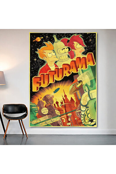 Geek Cultcha Futurama Wall Cloth Wall Tapestry First Quality Satin Fabric Poster