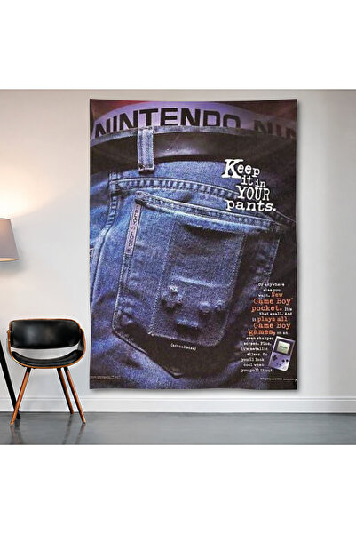Geek Cultcha Nintendo Denim Advertisement Wall Covering Wall Tapestry First Q...