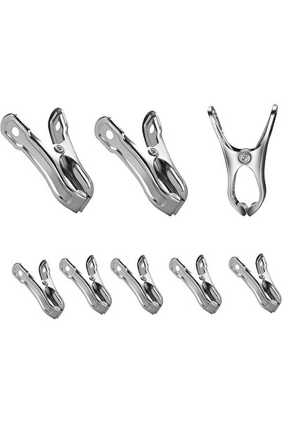 Arabest 8 Pcs Garden Clips,Stainless Steel Greenhouse Clamps,for Netting,Beac...