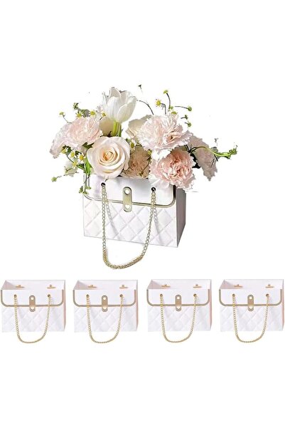 Arabest 4-Piece Paper Flower Gift Bags,with Handles,for Bouquets,Flower Arran...