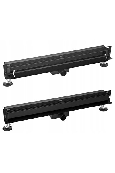 Granitan Rigola de dus OLs-600bk, 60cm, Otel Inoxidabil SS304, Negru Mat, Ant...