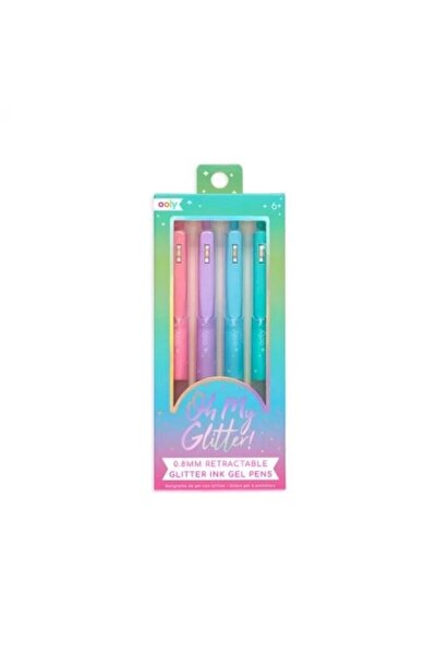 Ooly Pixuri retractabile cu gel si sclipici, Oh My Glitter!, set 4 culori,
