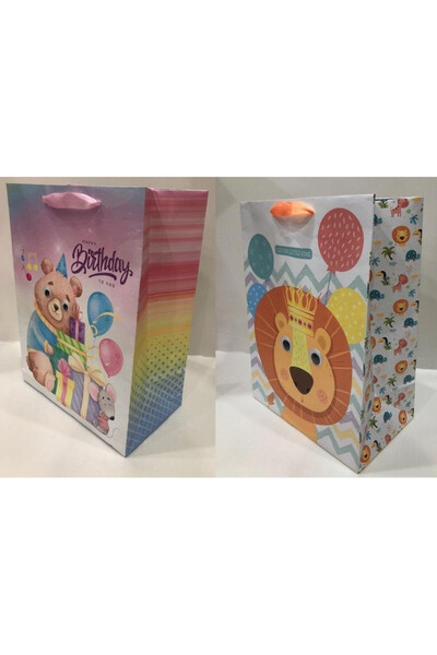 OEM Toreba cadou Fresh cu ochi mobili, model leu/urs, multicolor