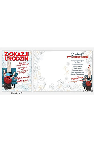 STAMP Karnet de felicitare Grande, cu plic, format 129×180 mm, Multicolor